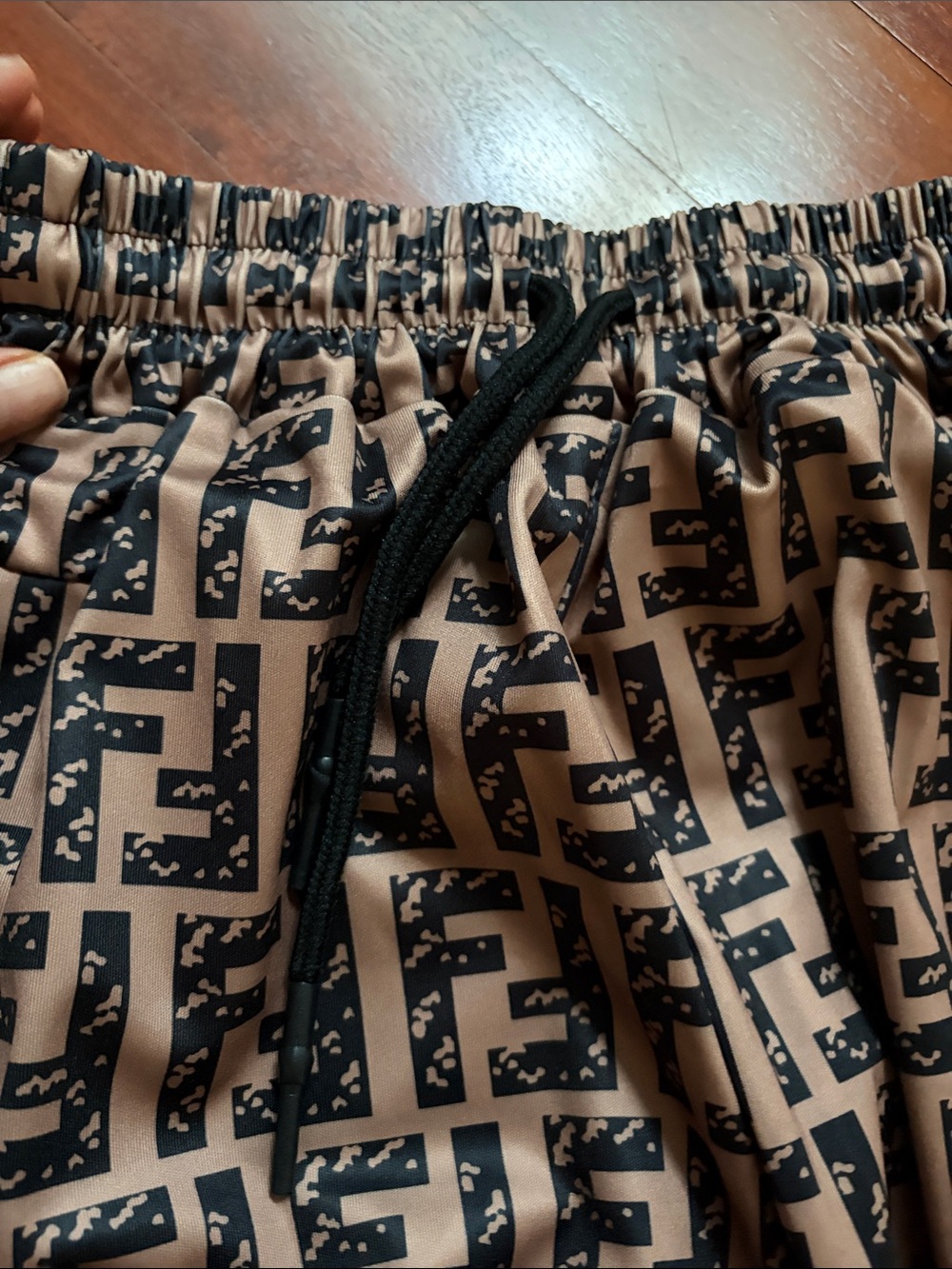 Beige and Black Patterned Lounge Pants - Picture 3 of 7